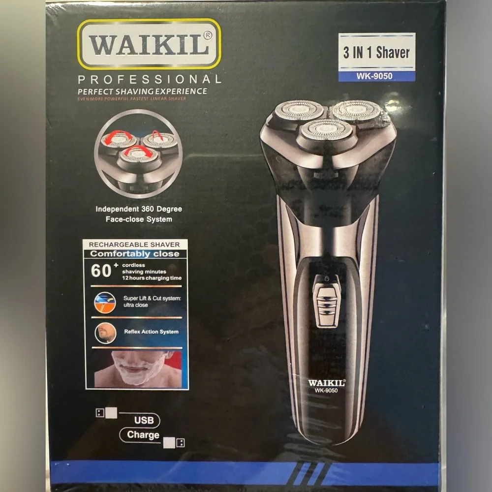 This is a Waikil 3-in-1 electric shaver for men, Razor/Nose Trimmer/Hair Clipper